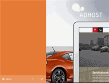 Tablet Screenshot of adhost.dk